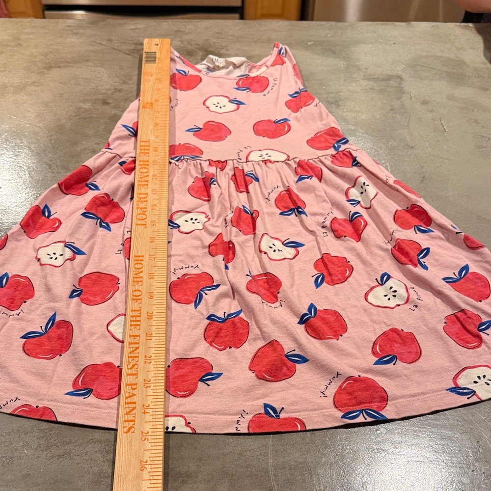 H&M Pink Apple Print Kids Casual Dress - Picture 3 of 4